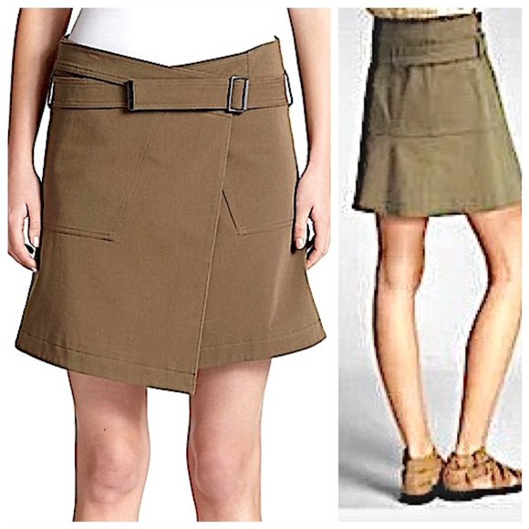 Belstaff Dresses & Skirts - Belstaff Khaki Ryder Wrap Mini Skirt